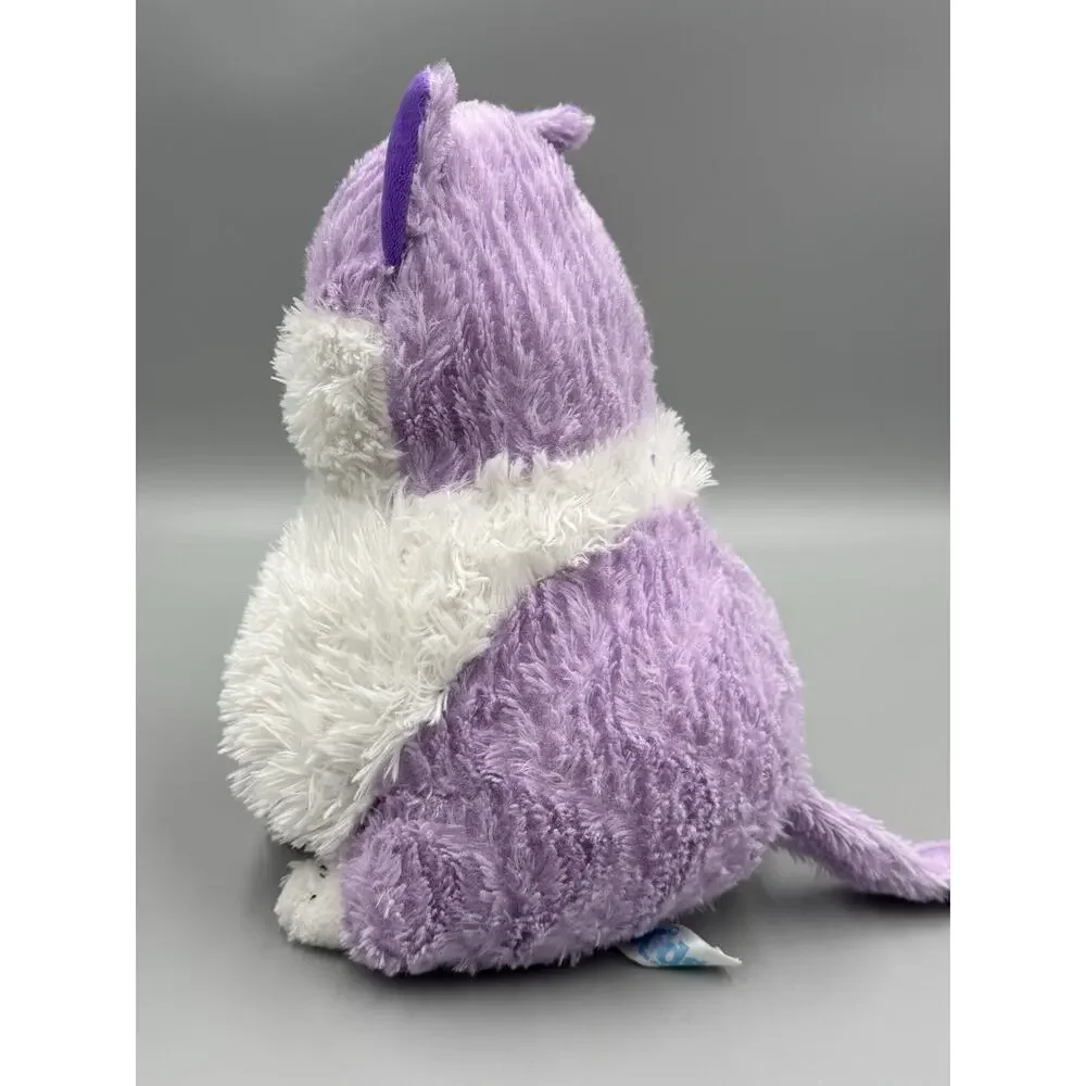Kids Of America Corp Purple White Fluffy Kitty Cat Plush 12” Stuffed Animal 2017
